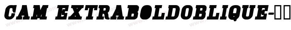 Cam ExtraBoldOblique字体转换